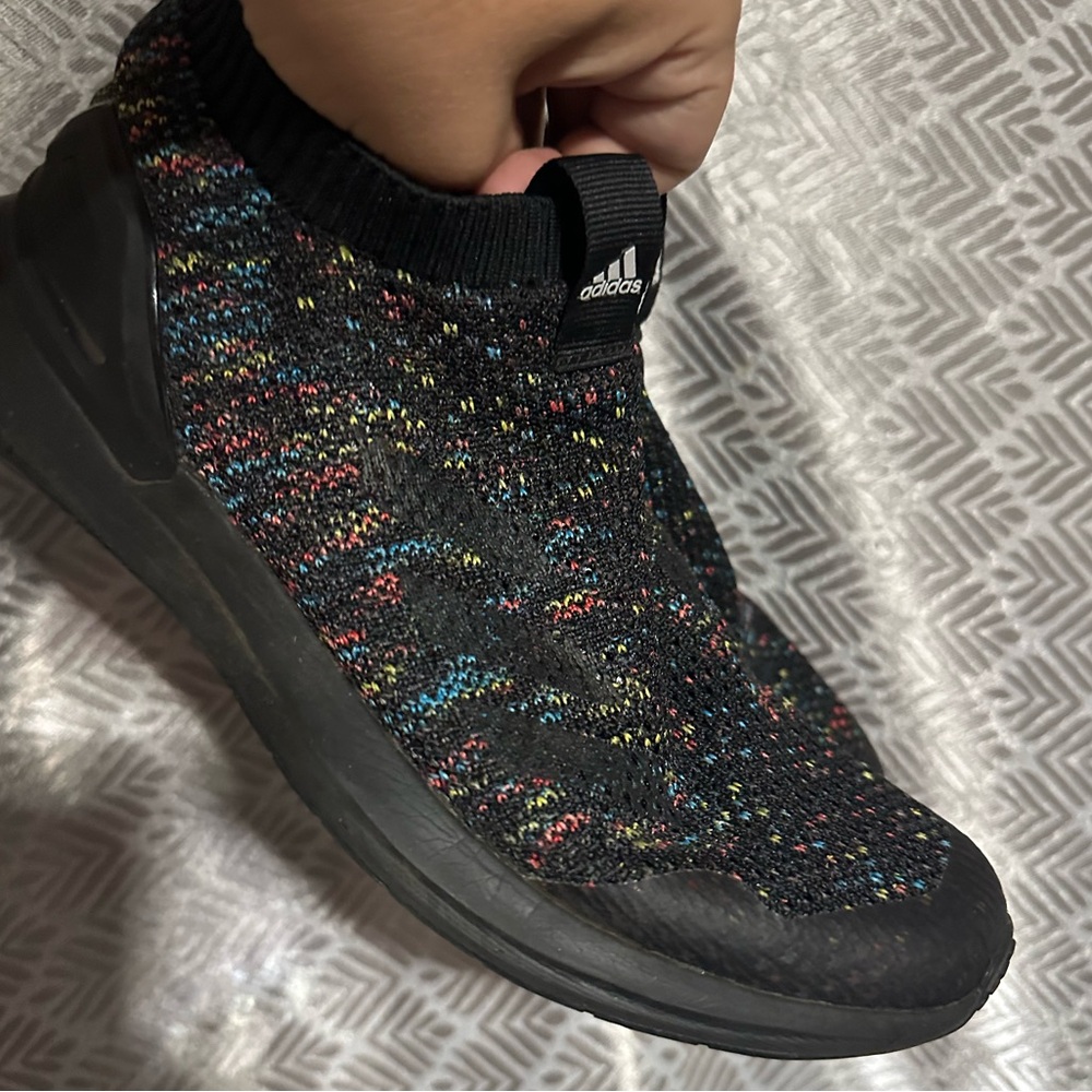 EUC adidas RapidaRun Laceless Knit C 'Muti-Color Black'